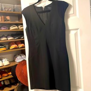 French Connection Black mini dress with mesh detail size 12